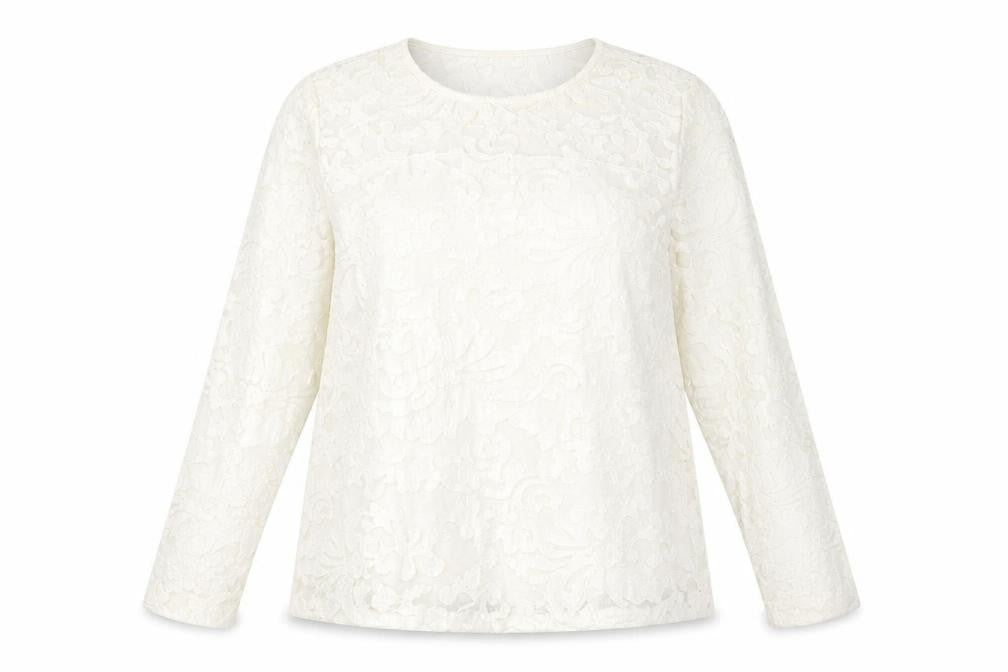Somerset by Alice Temperley Womens Ivory Lace Blouse Size 16