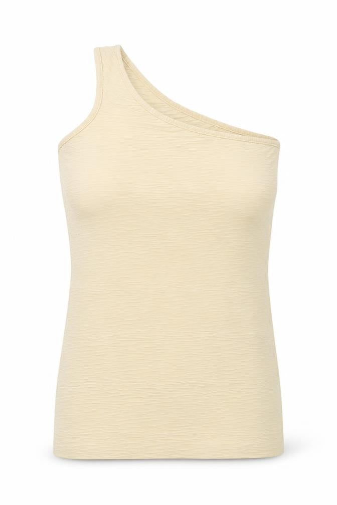 PRETTYLITTLETHING Women’s Beige One Shoulder Tank Top Size 18