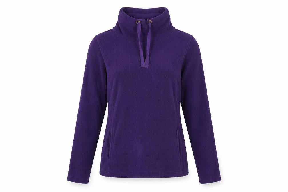 Cotton Traders Women Purple Fleece Pullover Sweatshirt Size 10