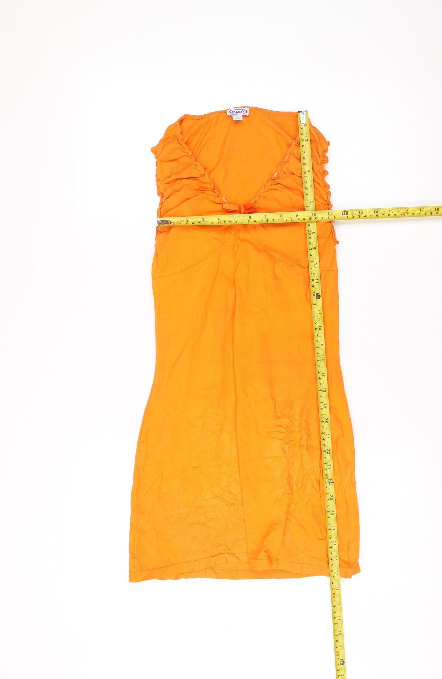 Tammy Girl Teens Orange Cotton Shift Dress UK 10 Summer Casual