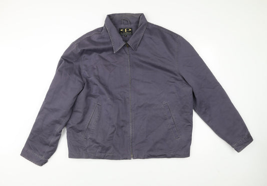 Colorplus Men's Blue XL Cotton Full Zip Casual Jacket