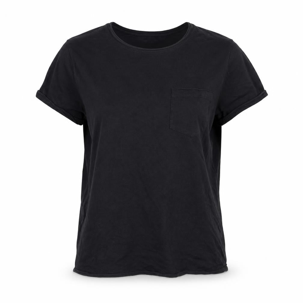 Brave Soul Womens Black Cotton Basic Short Sleeve T-Shirt M