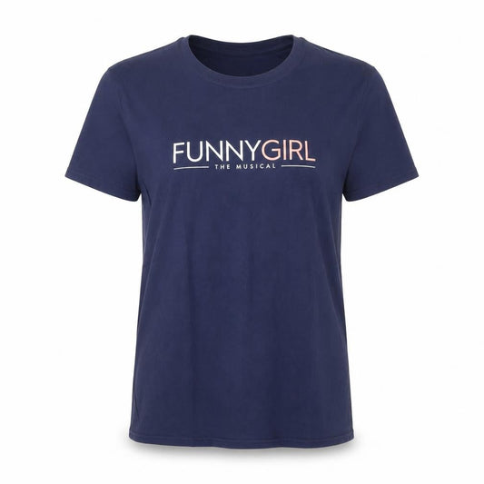 Encore Womens Blue Funny Girl Musical Graphic T-Shirt Size M