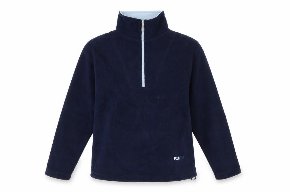 Authentic Womens Blue Size 10 Fleece 1/2 Zip Pullover Sweatshirt