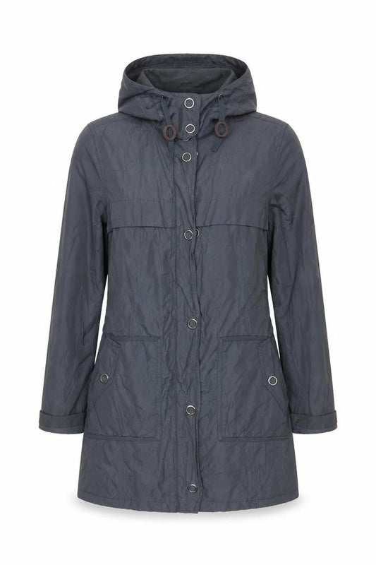 Marks & Spencer Women’s Blue Parka Coat Small Hooded Belted