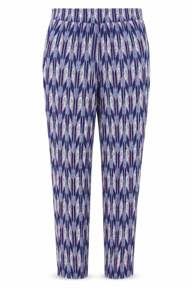 H&M Divided Womens Blue Geometric Harem Trousers Size 8 Viscose