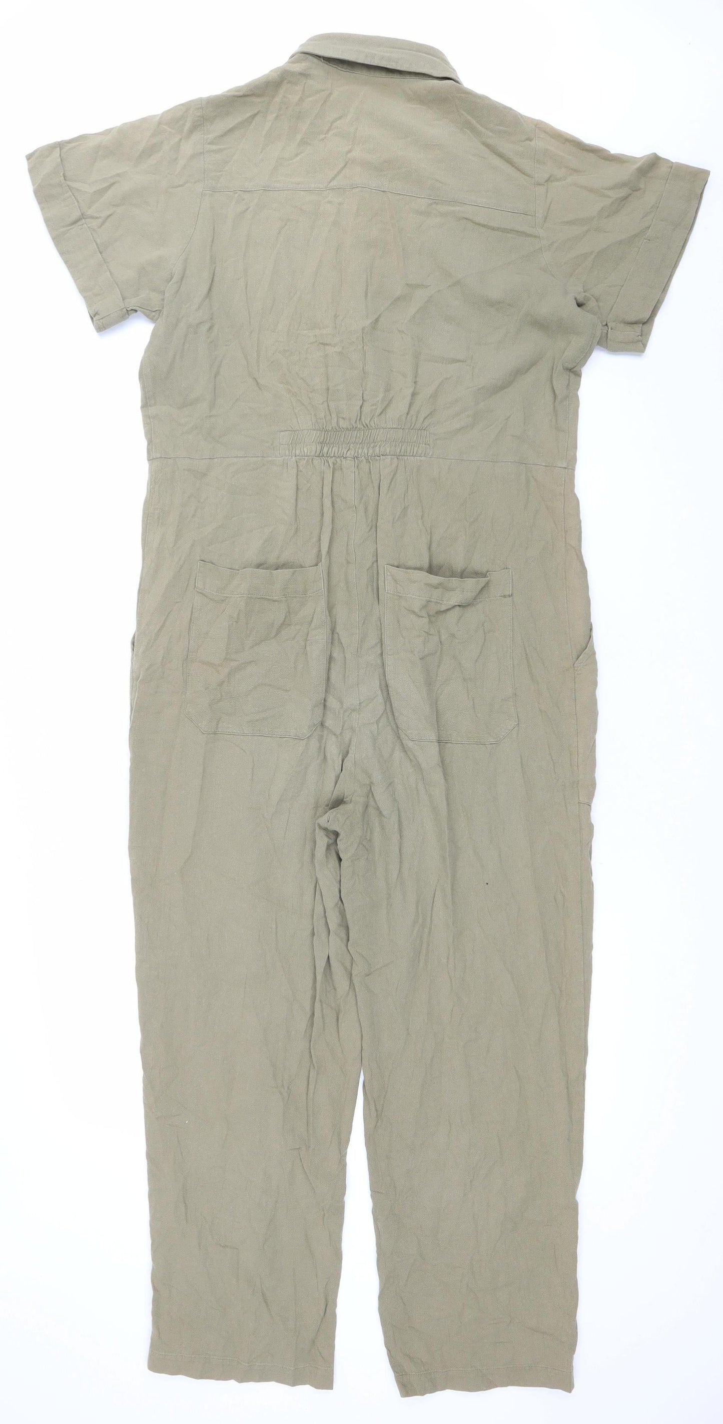 Louche Women’s Brown Short Sleeve Collared Jumpsuit UK 12