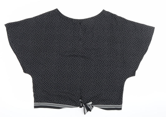 The Collection Debenhams Women Black Polka Dot Blouse Size 18