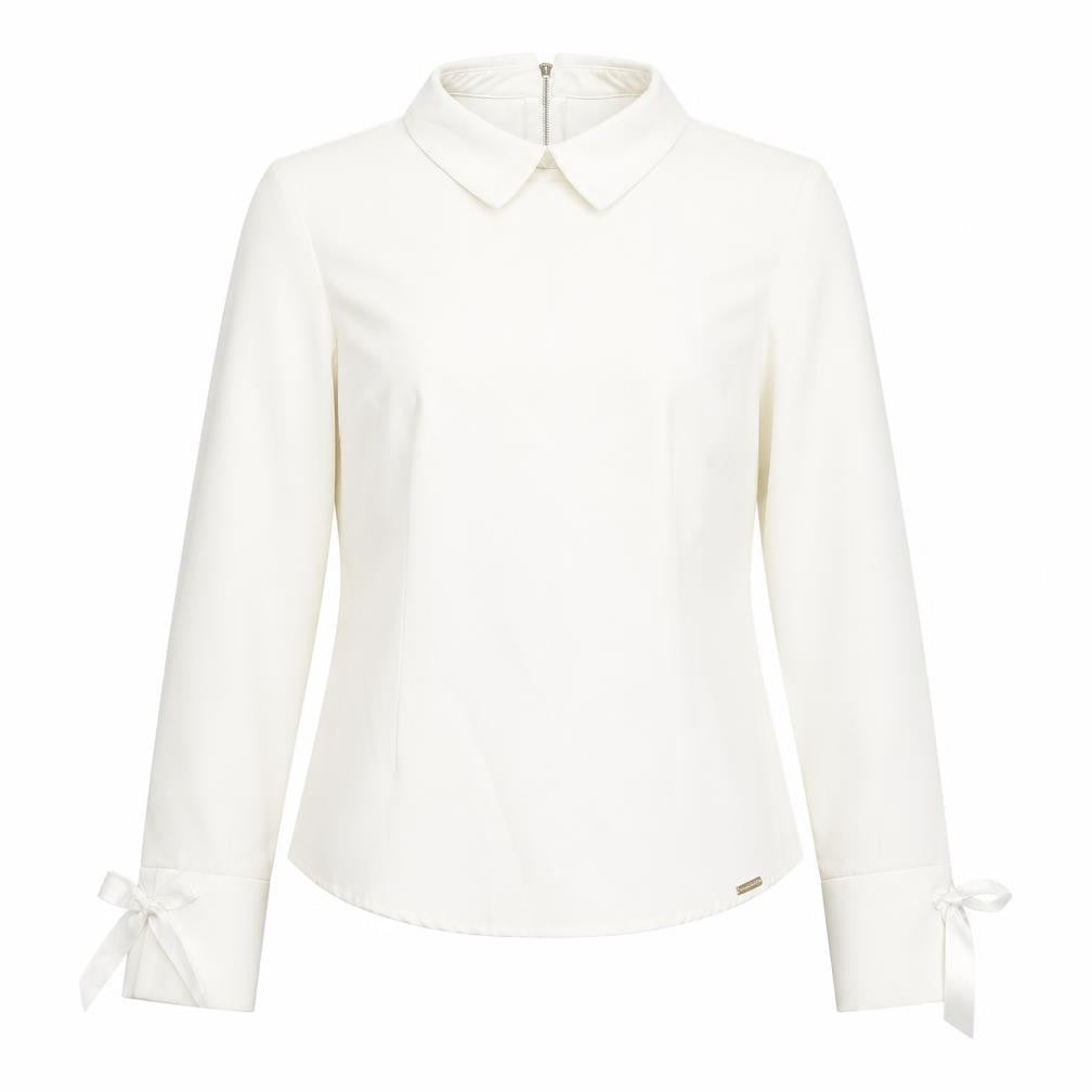 Freesia Paris Women’s Ivory Collared Long Sleeve Blouse M