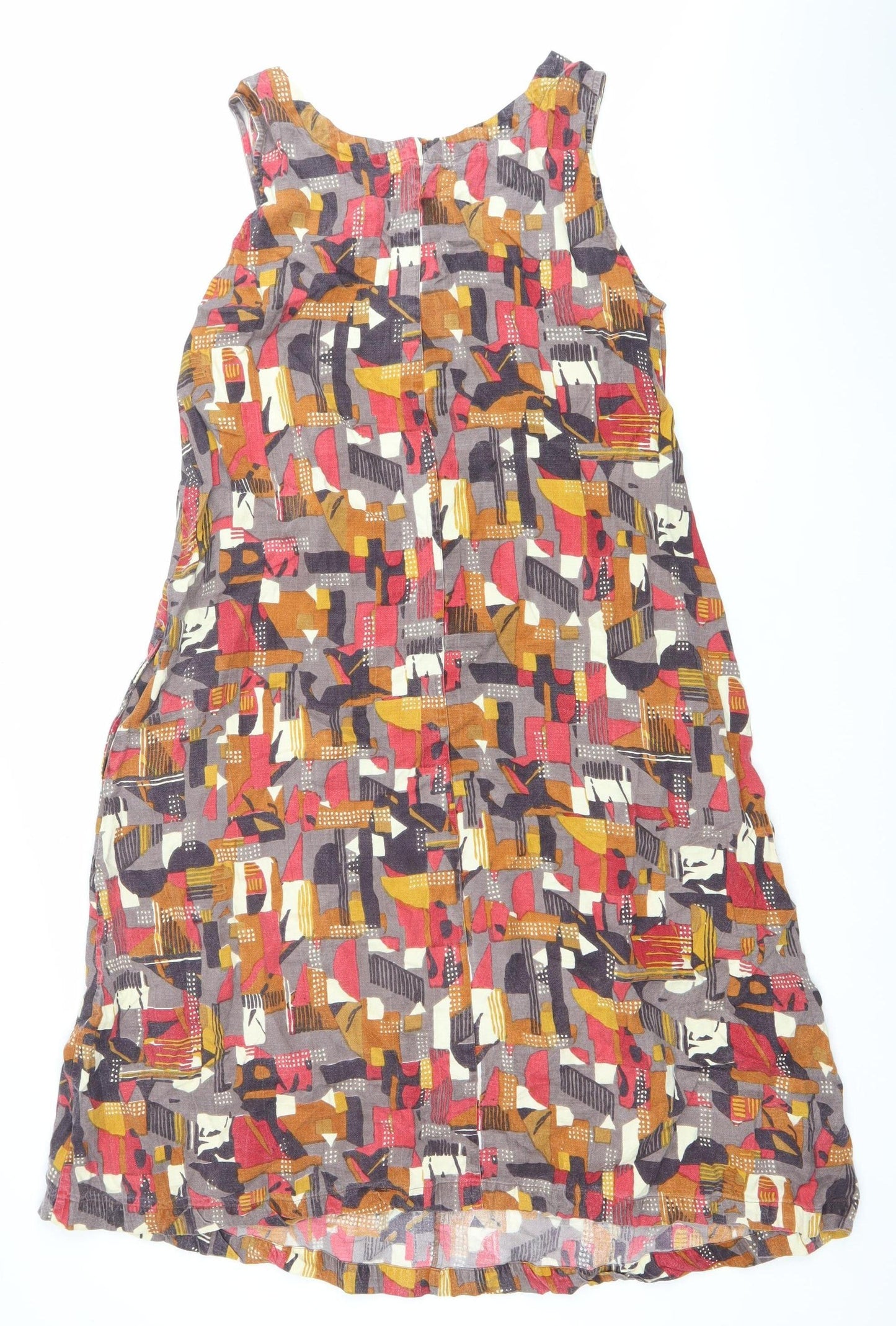 Nomads Women’s Multicoloured Geometric Cotton A-Line Dress Size 12