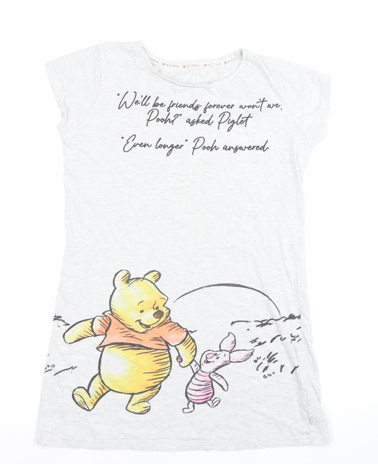 Brand Threads Womens Grey XS Winnie the Pooh Disney Nightshirt