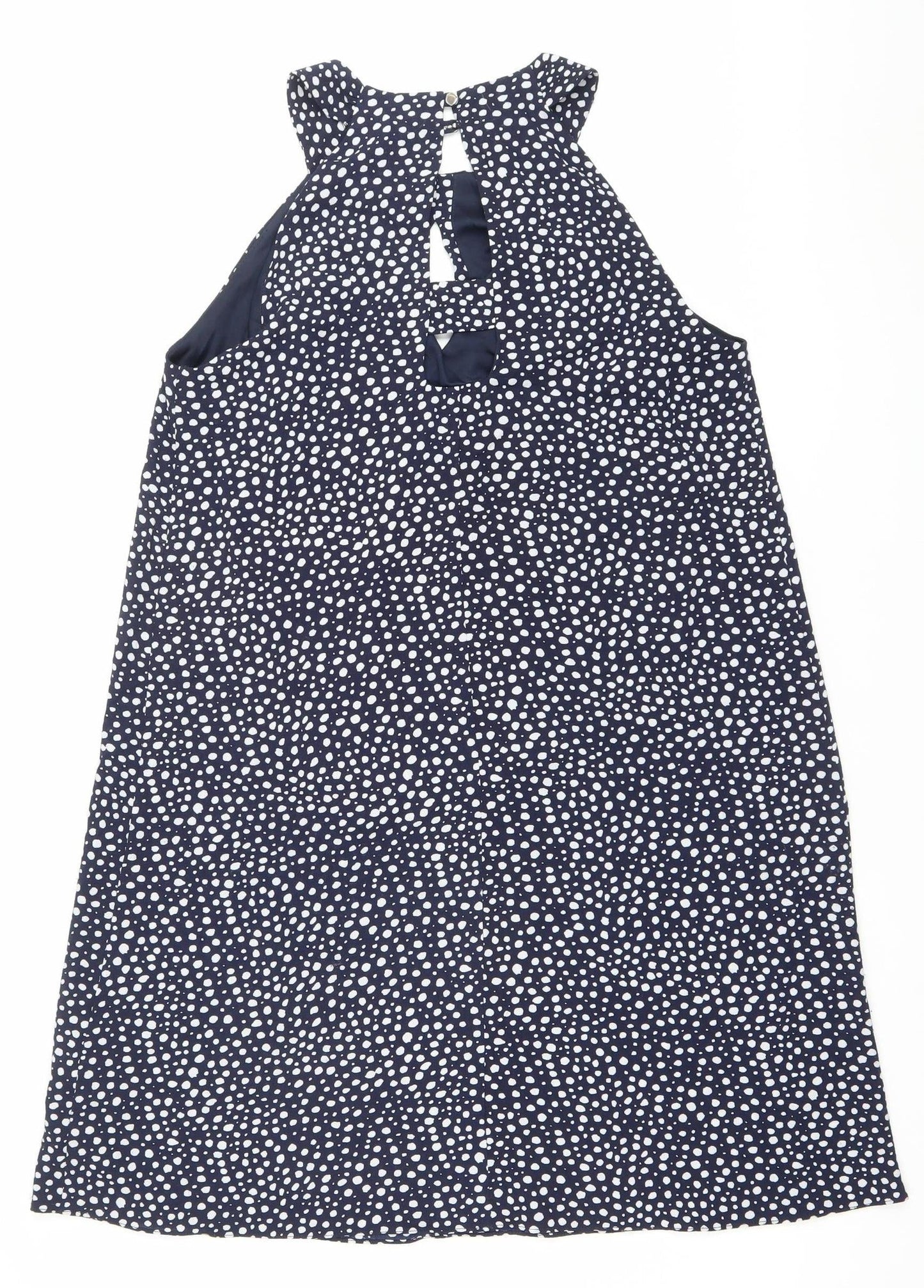 Red Herring Women’s Blue Polka Dot Halter A-Line Dress Size 12