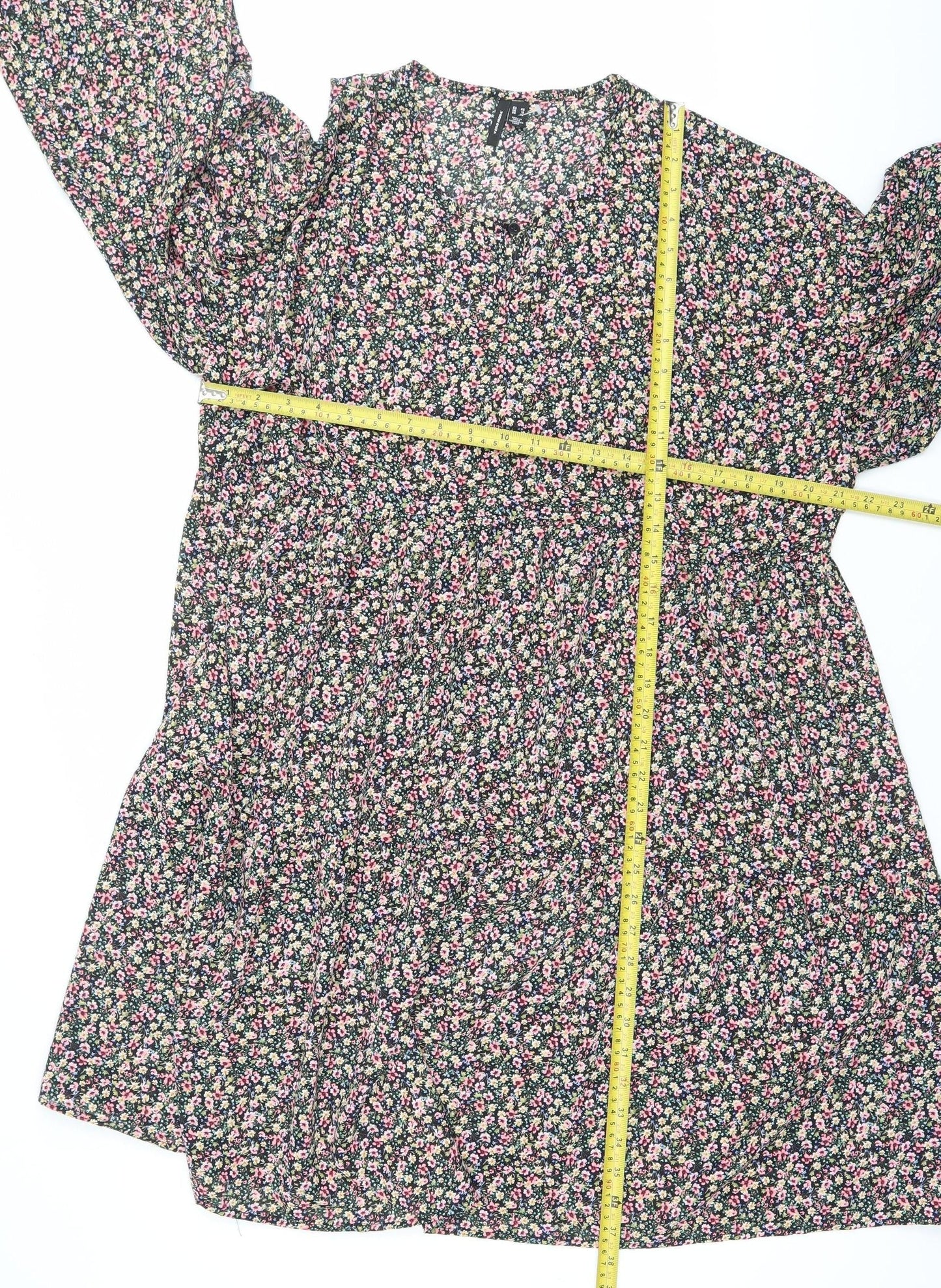 Vero Moda Womens Multicoloured Floral Smock Dress Size 14