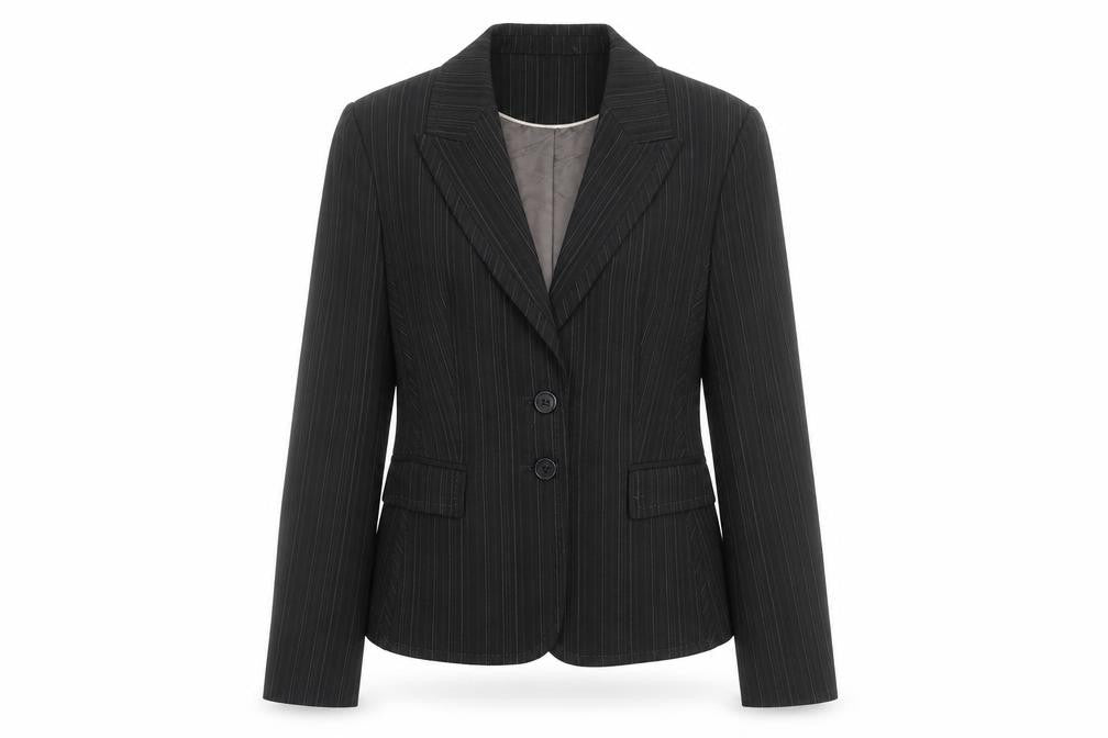 Next Womens Black Pinstripe Blazer Size 12 Tailored Jacket