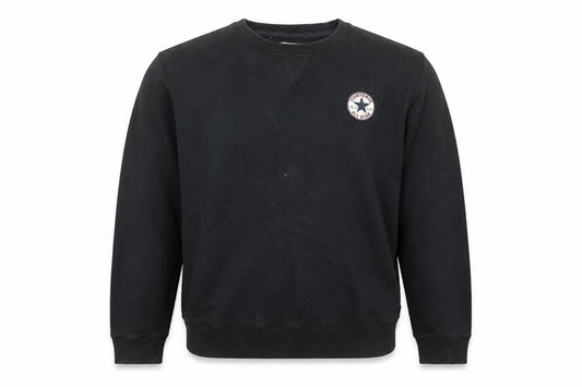 Converse Men’s Black Small Pullover Sweatshirt Crew Neck Logo