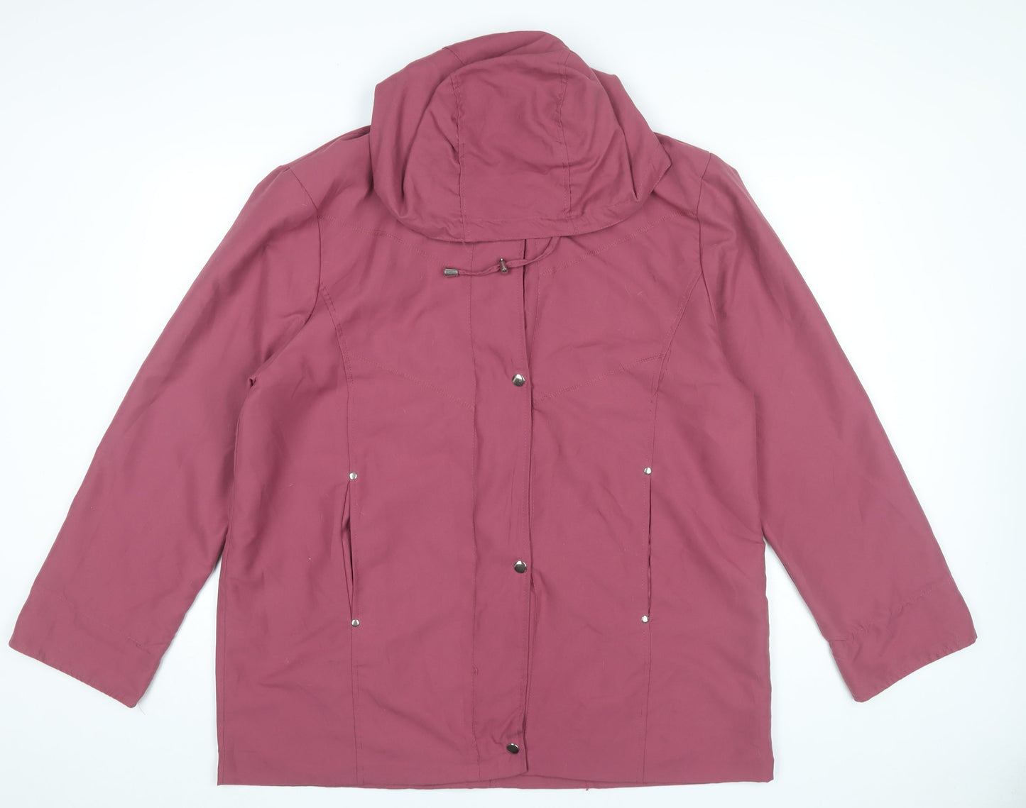Gabriella Vicenza Women's Purple Hooded Rain Jacket Size 16