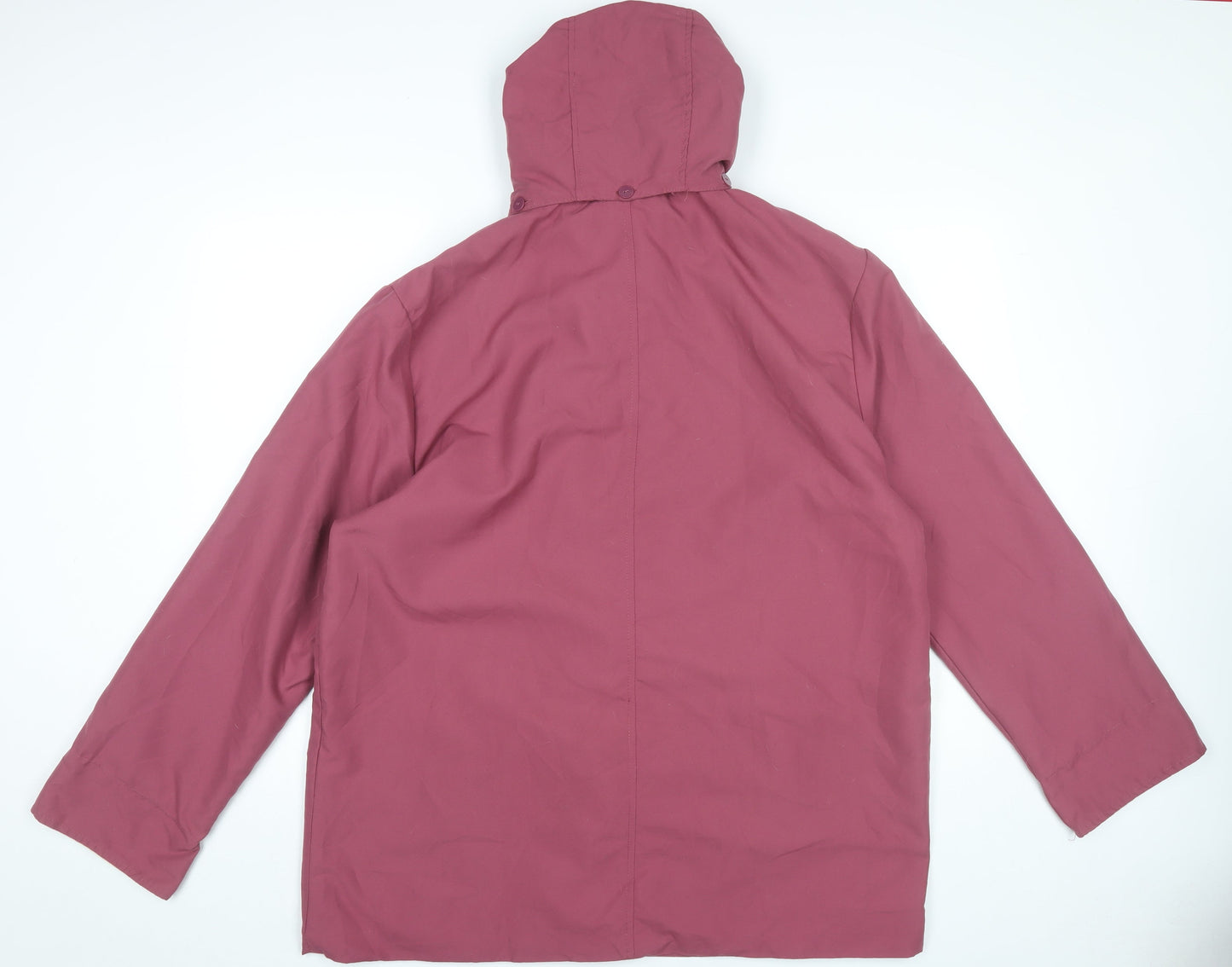 Gabriella Vicenza Women's Purple Hooded Rain Jacket Size 16
