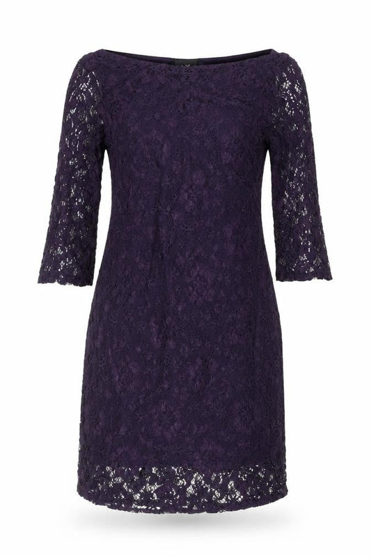 AX Paris Women Purple Lace Sheath Dress Size 12 Party Cocktail