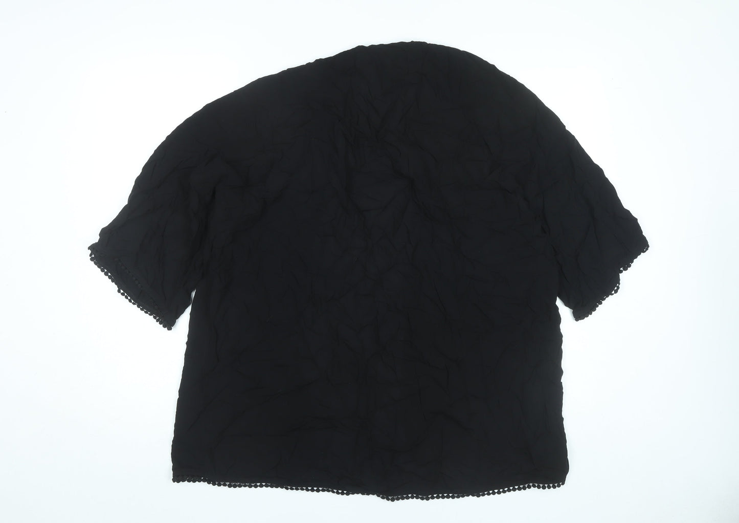 H&M Coachella Women’s Black Kimono Blouse S Viscose Festival Summer Top