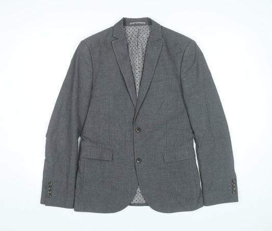 Next Men’s Grey Blazer Jacket 38 Chest Regular Fit Formal