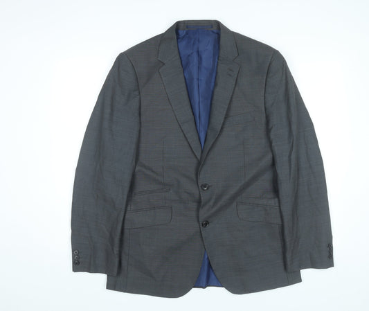 Marks and Spencer Men’s Grey Blazer Jacket 44 Chest 2XL Regular Fit