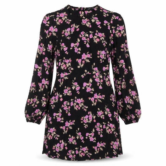 Marks & Spencer Womens Black Floral Shift Dress Size 10
