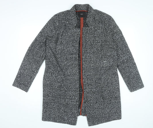 Next Women’s Grey Size 12 Collared Longline Cardigan Knitwear