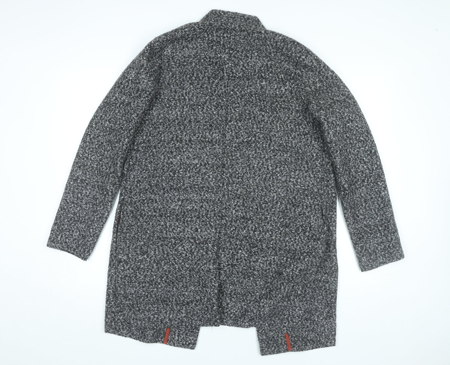 Next Women’s Grey Size 12 Collared Longline Cardigan Knitwear