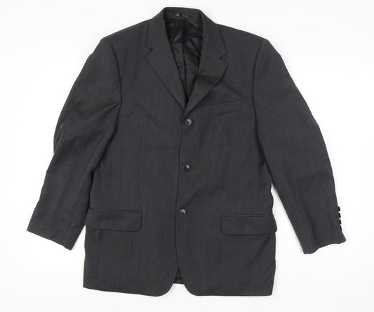 Marlane Mens Grey Wool Suit Jacket 38 Short Classic Fit