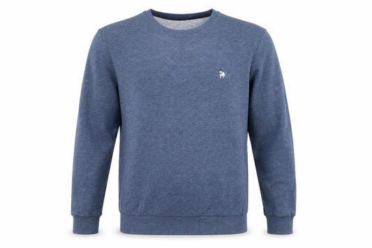 Spitalfields Men’s Blue Cotton Pullover Sweatshirt L Crew Neck