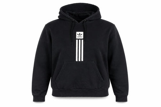 Adidas Unisex Black Pullover Hoodie Medium Logo Sportswear