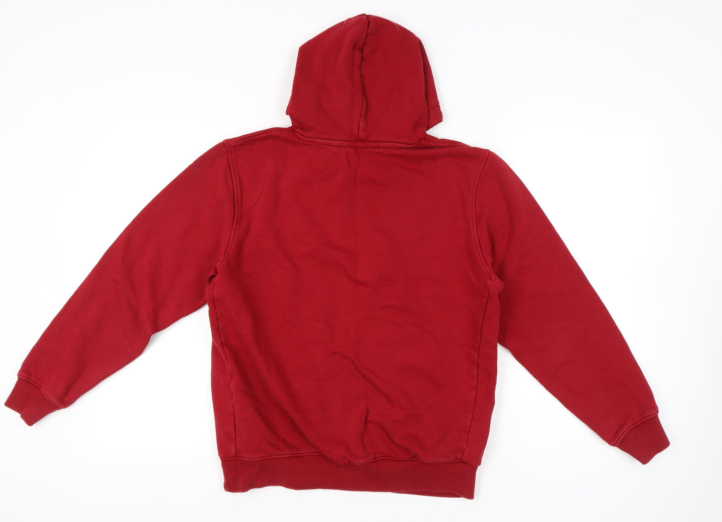 Next Men’s Red Pullover Hoodie M Regular Fit Cotton Blend