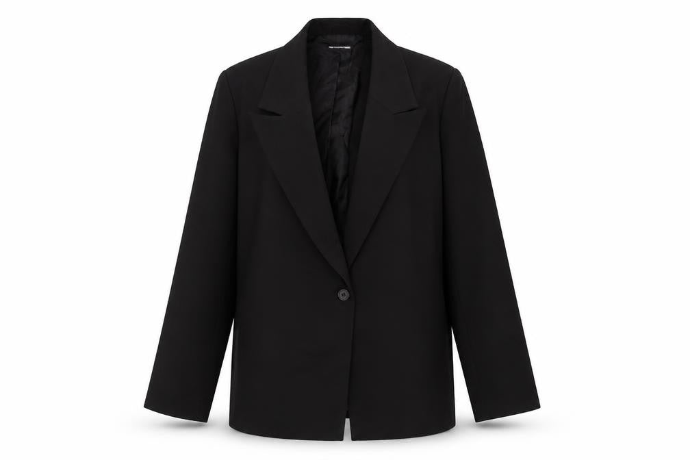 PrettyLittleThing Womens Black Blazer UK 10 Notch Lapel Single-Breasted