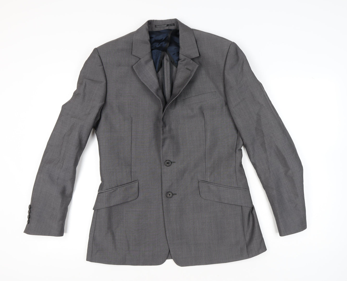 Reiss Men's Grey Slim Fit 38 Chest 32 Waist Two Button Blazer