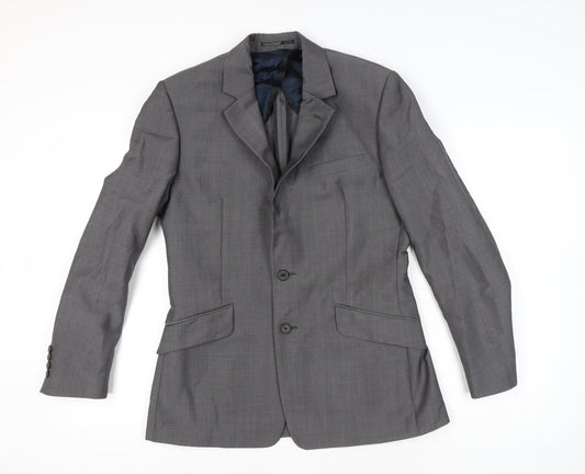 Reiss Men's Grey Slim Fit 38 Chest 32 Waist Two Button Blazer