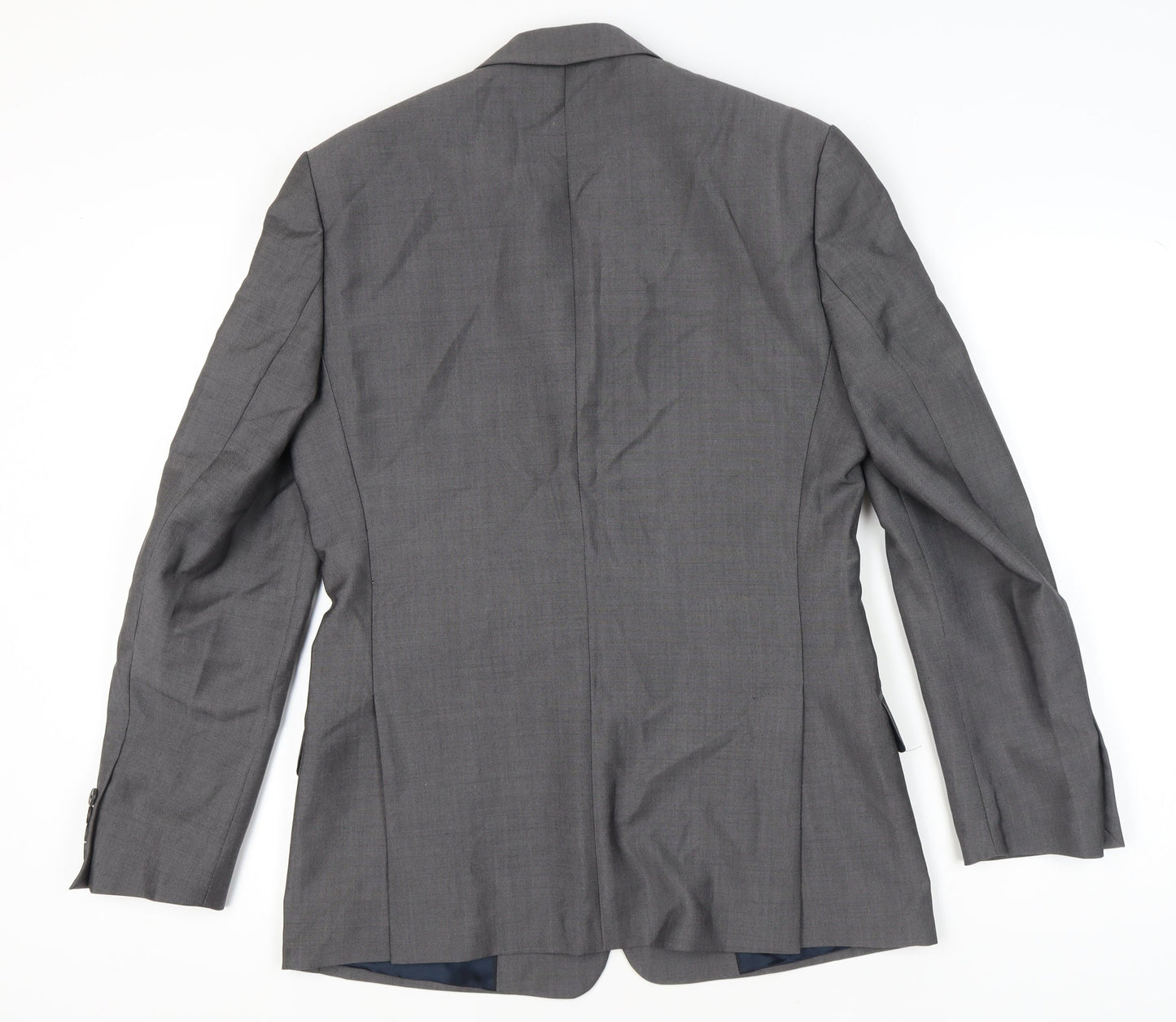Reiss Men's Grey Slim Fit 38 Chest 32 Waist Two Button Blazer