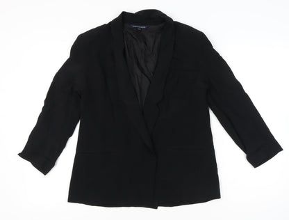 Additional front view of French Connection Women's Black Shawl Collar Blazer, size 14