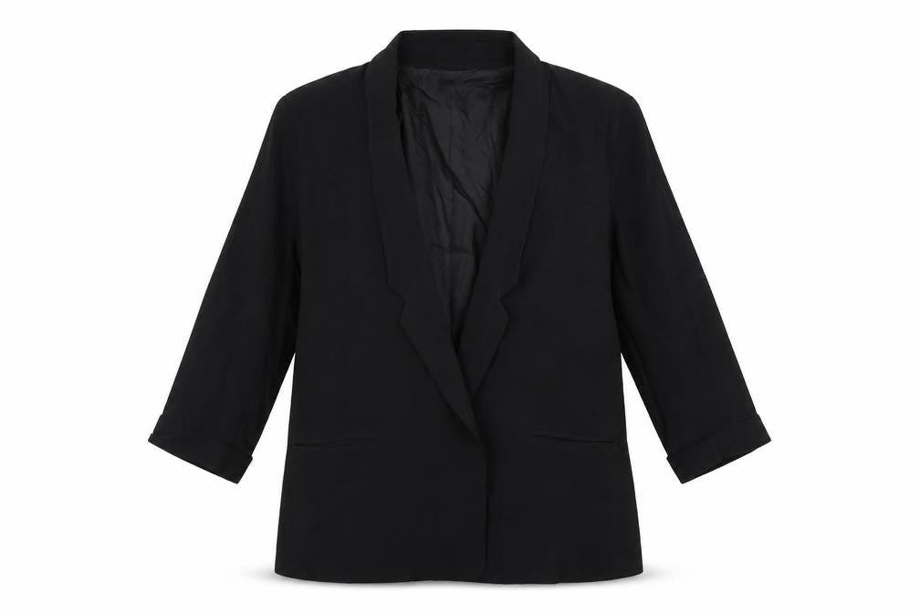 French Connection Women's Black Shawl Collar Blazer Size 14