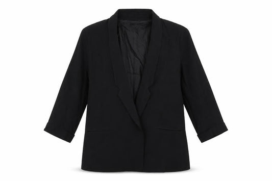 French Connection Women's Black Shawl Collar Blazer Size 14