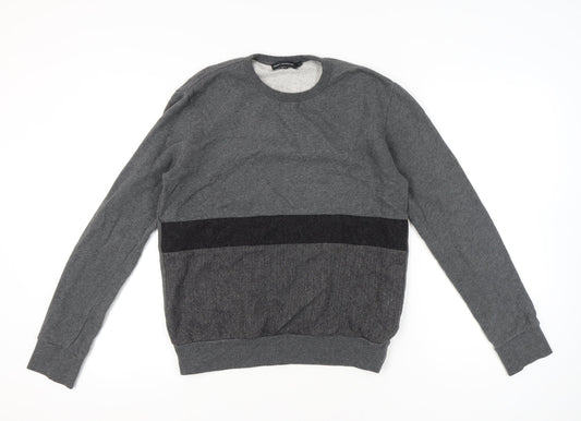 French Connection Mens Grey XS Crew Neck Pullover Sweatshirt