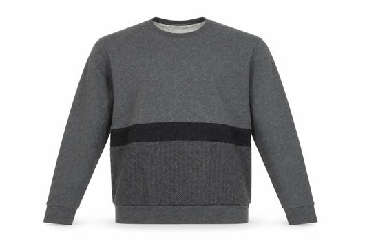 Front view of French Connection men’s grey xs crew neck pullover sweatshirt