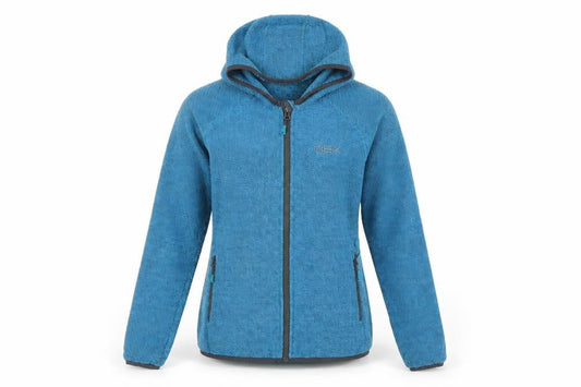 OEX Womens Blue Full Zip Hoodie UK 8 Polyester Spandex Outdoor