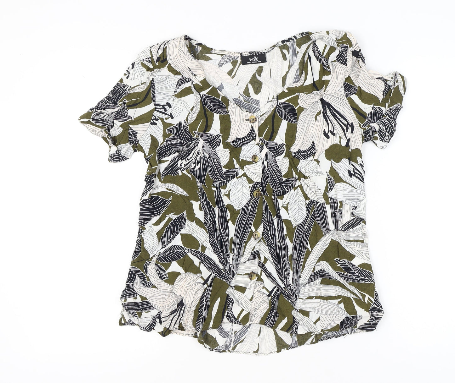 Wallis Women’s Multicoloured Floral Viscose Blouse UK 12