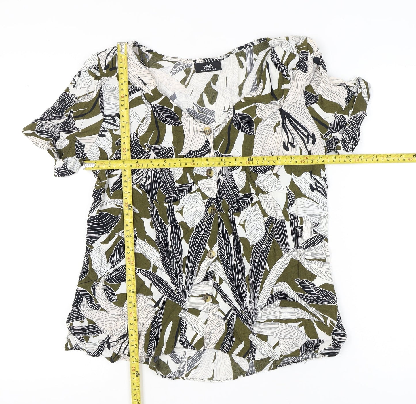 Wallis Women’s Multicoloured Floral Viscose Blouse UK 12