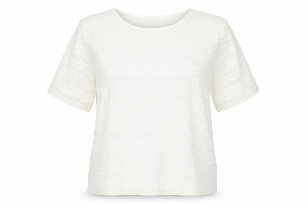 Honor Millburn Women Ivory Size 20 Lace Lined Short Sleeve Top