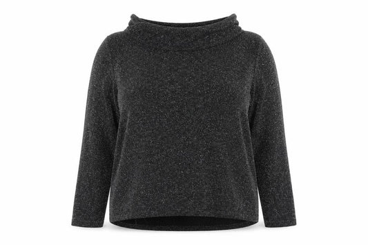 Marks and Spencer Women’s Black Glitter Cowl Neck Long Sleeve Blouse UK 22