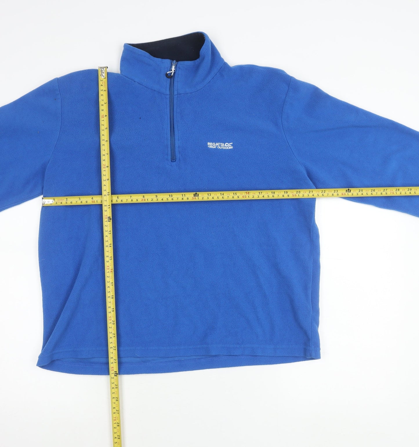 Regatta Mens Blue Fleece Sweatshirt XL Pullover 1/4 Zip Outdoor