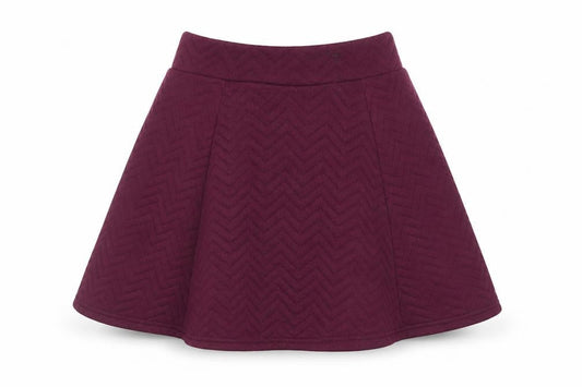 H&M Women’s Purple Skater Skirt S Quilted Short Zip Stretch
