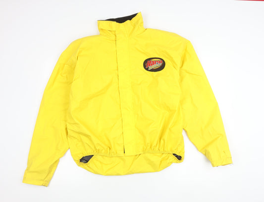 Isla 2000 Men's Yellow Nylon Windbreaker Jacket L Retro Sports