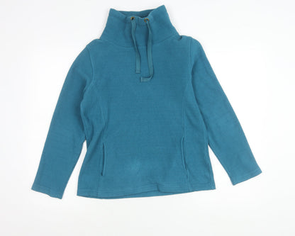 Cotton Traders Women’s Blue Fleece Pullover Sweatshirt Size 10